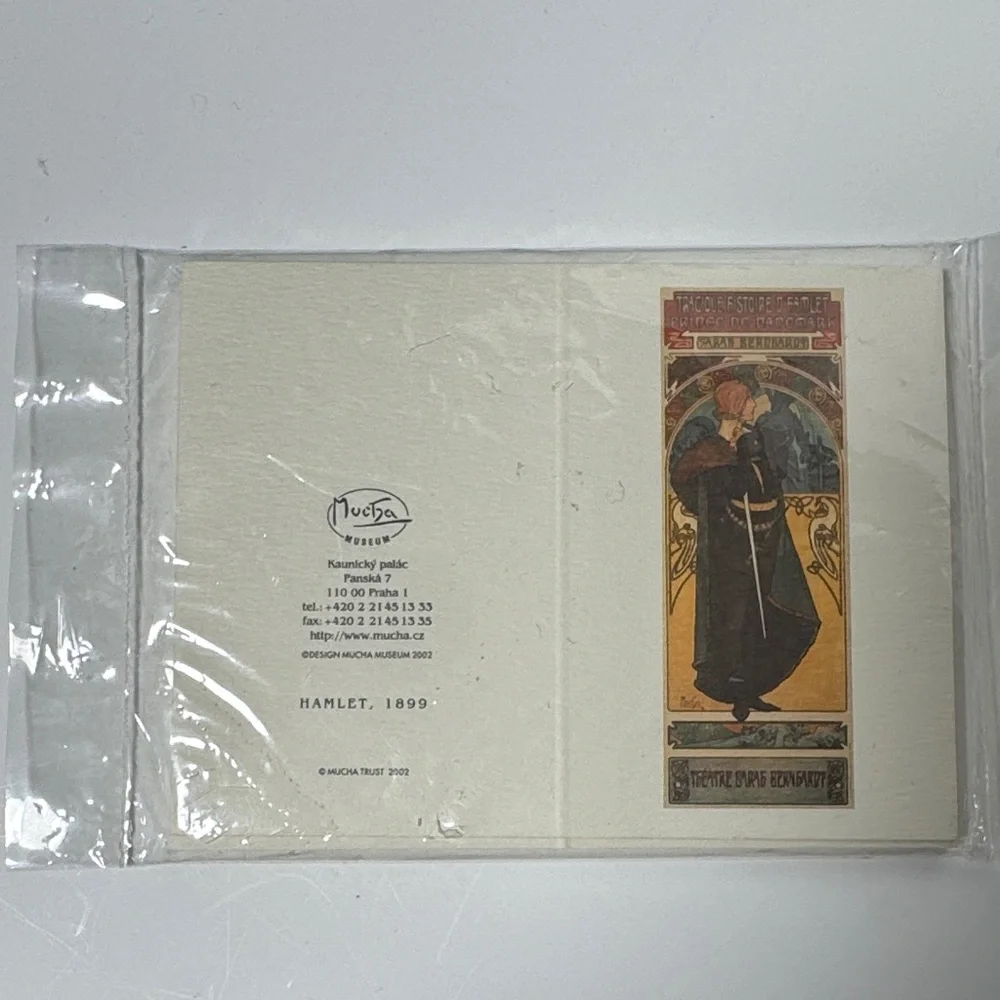 Vintage Alphonse Mucha Art Museum Fine Art Nouveau Gift Tags 2002 Set